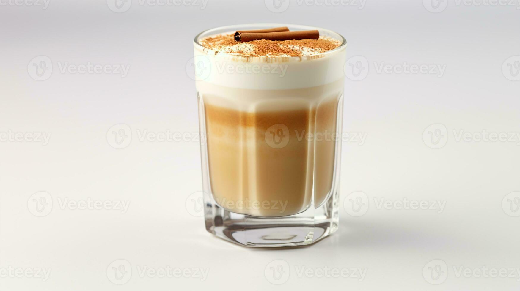 Photo of a Gingerbread Latte drink isolated on white background. Generative AI