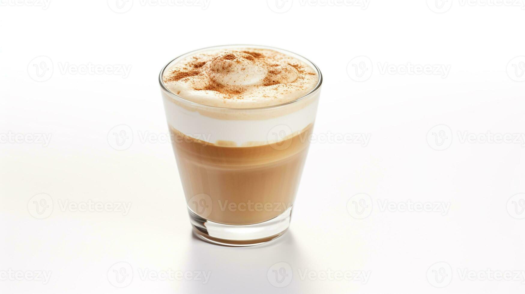 Photo of a Gingerbread Latte drink isolated on white background. Generative AI