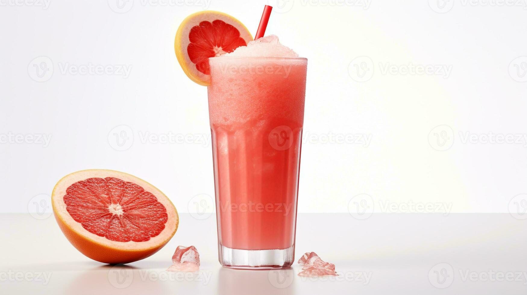 Photo of a Grapefruit Spritzer drink isolated on white background. Generative AI