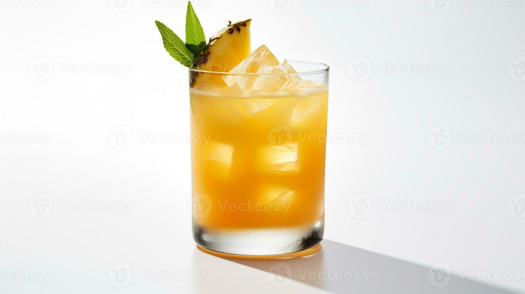 Photo of a Mai Tai drink isolated on white background. Generative AI