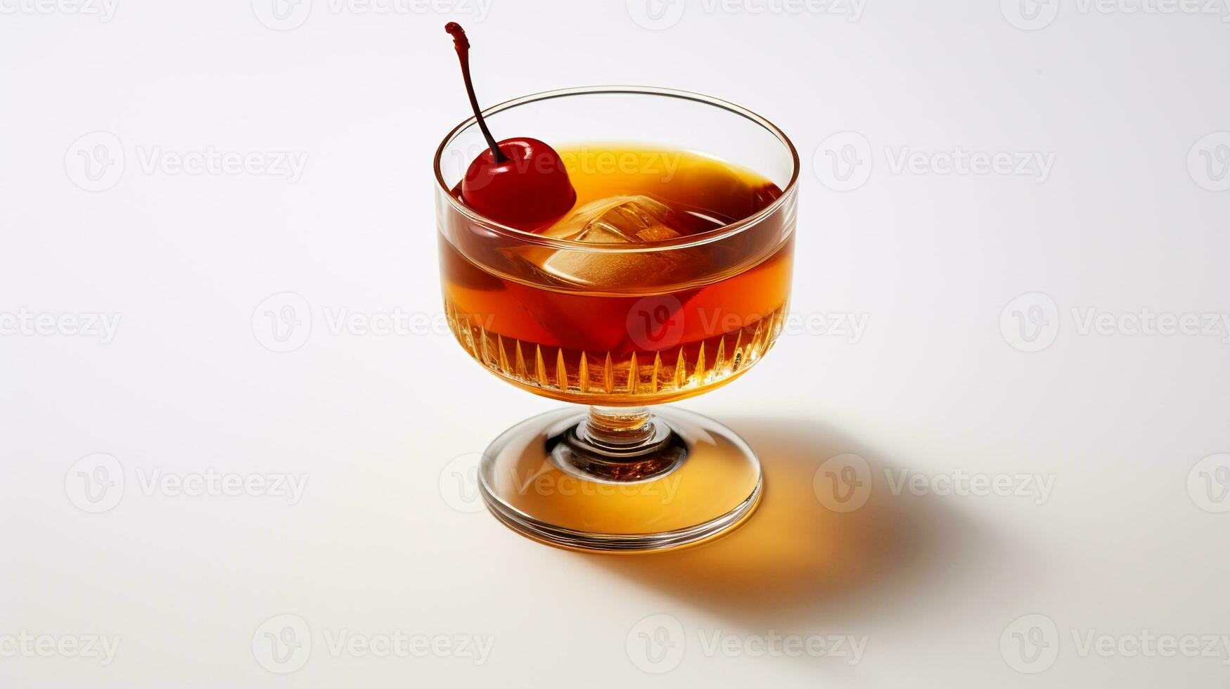 Photo of a Manhattan isolated on flat white background. Generative AI