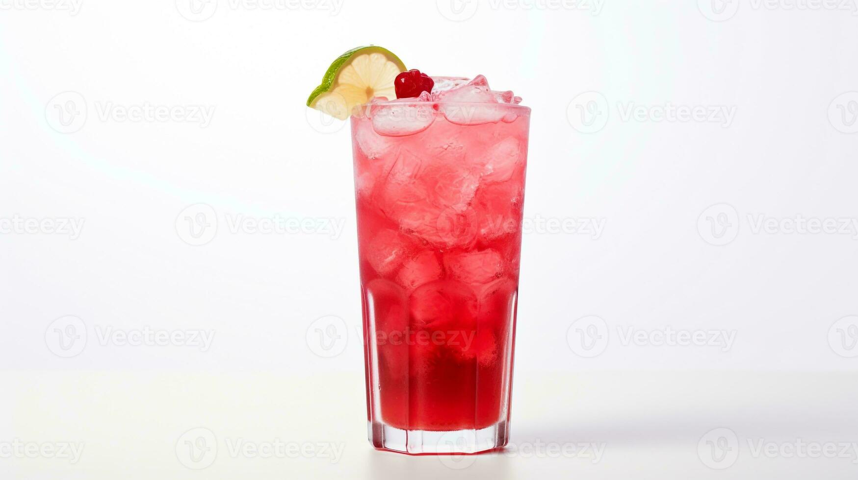 Photo of a Shirley Temple isolated on flat white background. Generative AI