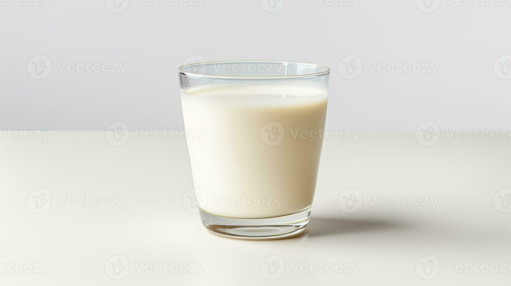 Photo of a Soy Milk isolated on flat white background. Generative AI