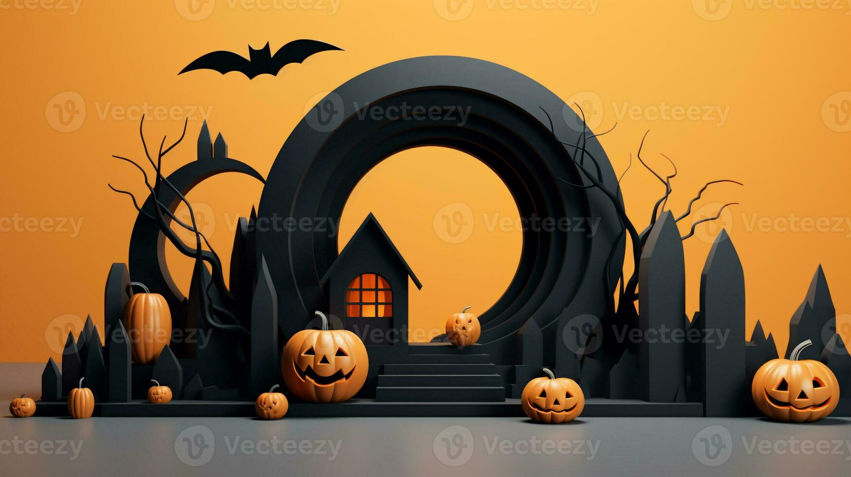 Halloween. Generative AI photo