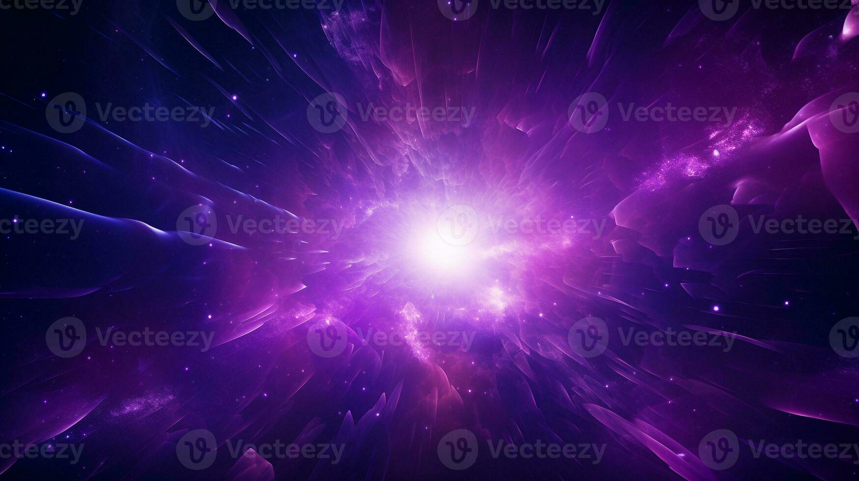 Explosion with purple lighting. Generative AI photo