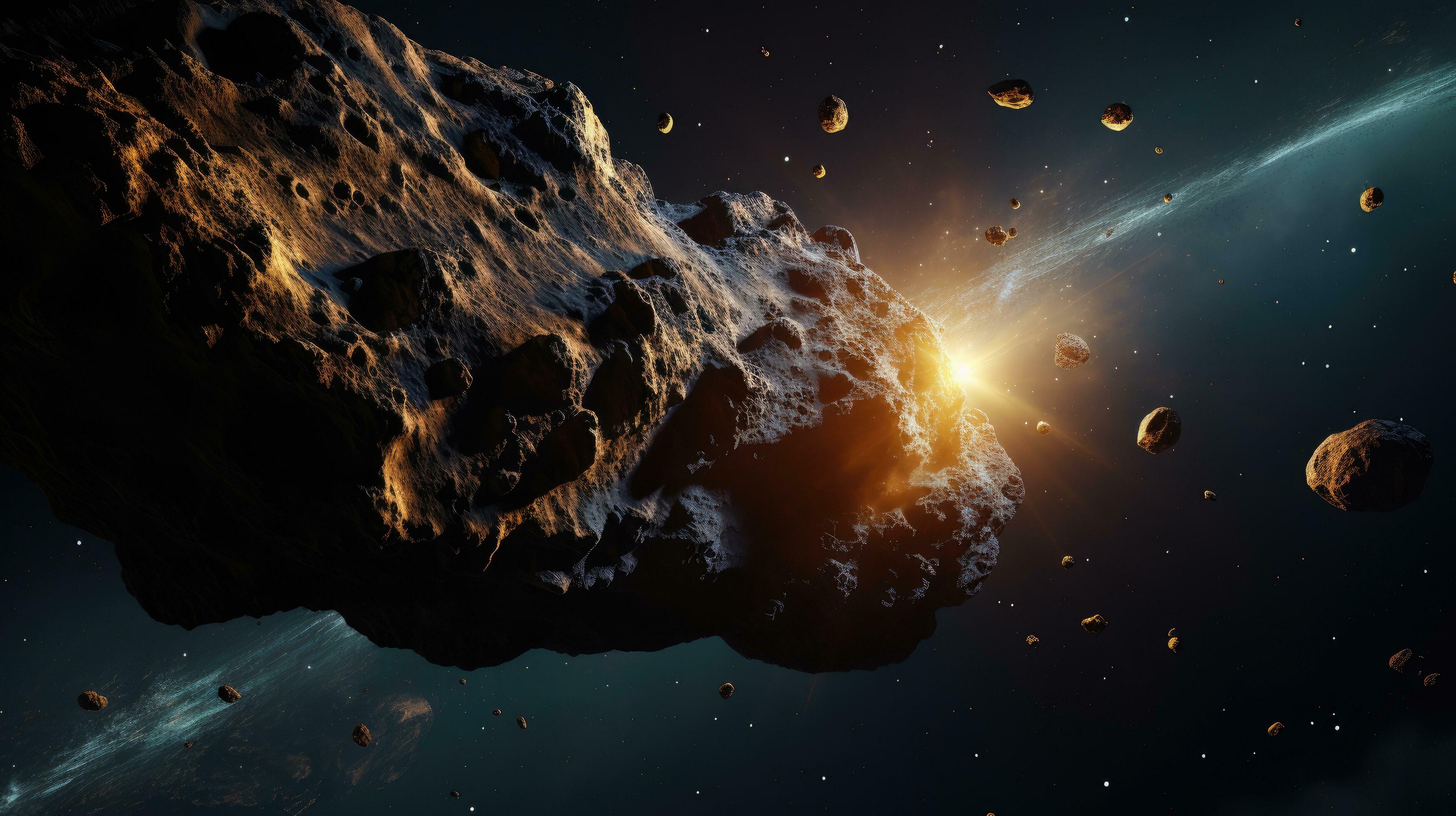 Asteroid moving in space. Generative AI 30710774 Stock Photo at Vecteezy