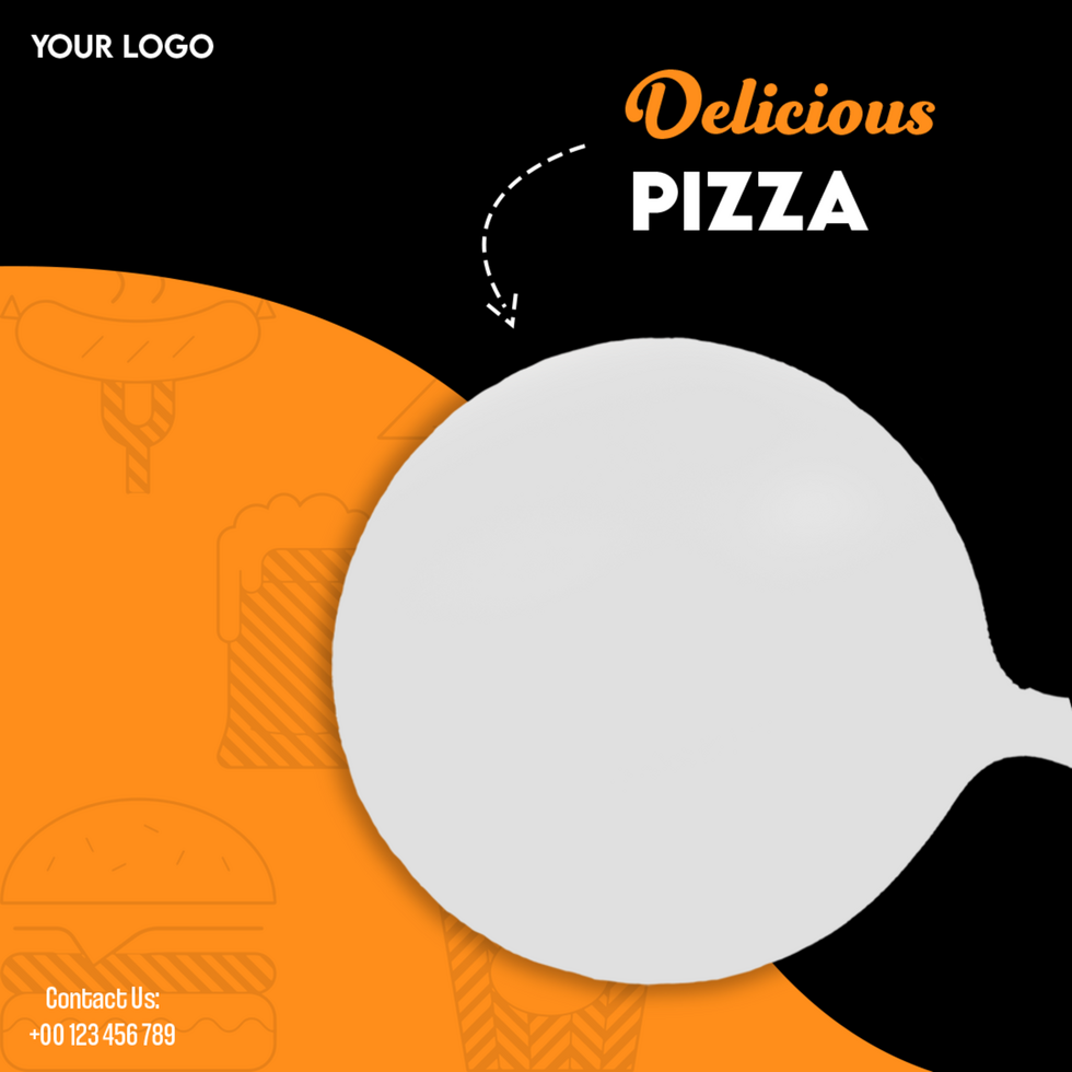 Special delicious pizza social media post template design psd