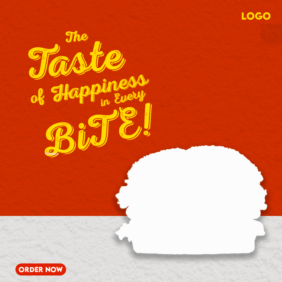Tasty Delicious burger social media post template design psd