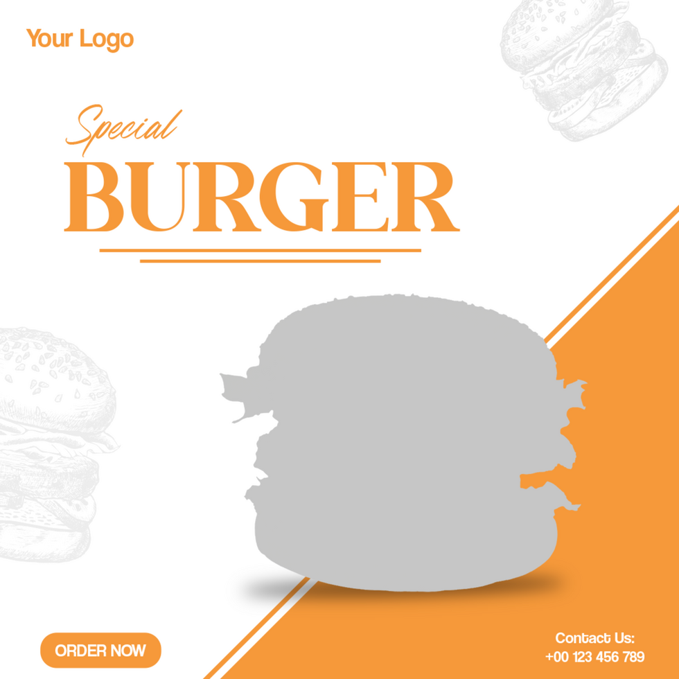 Special Delicious Burger social media post design psd