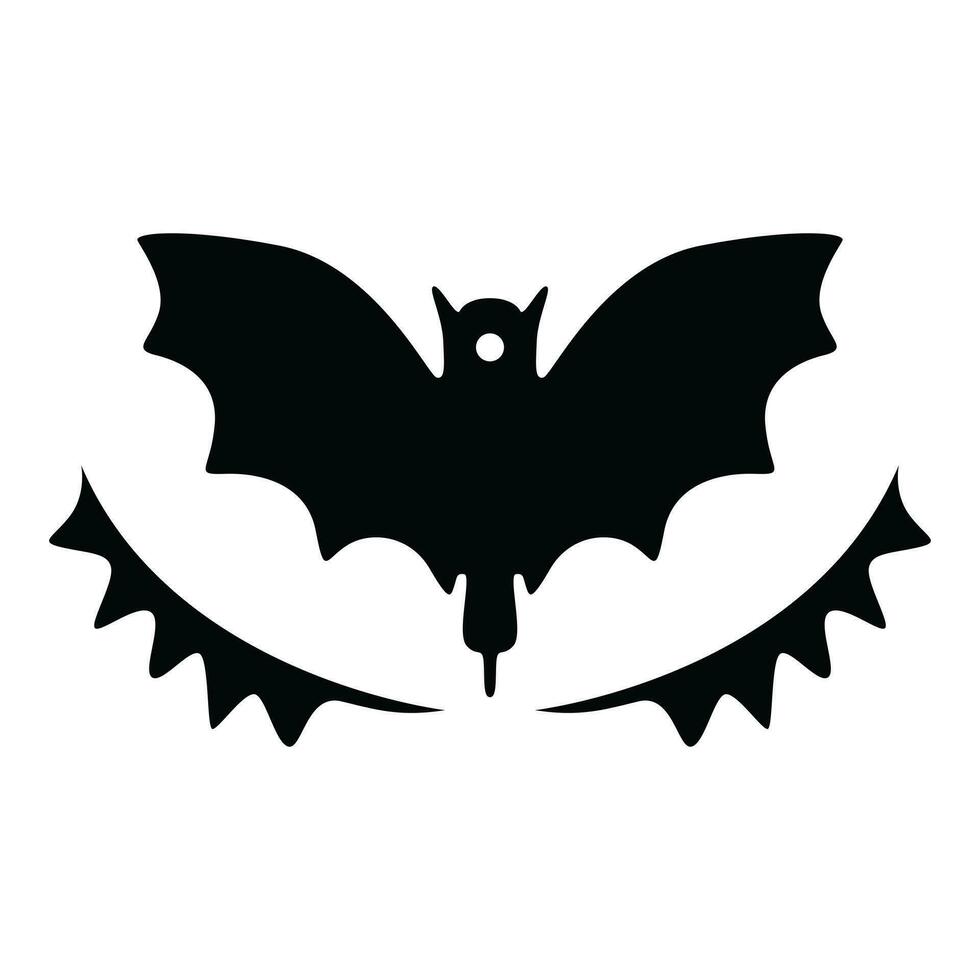 Black Bat Vector Icon - Simple and Stylish Bat Illustration