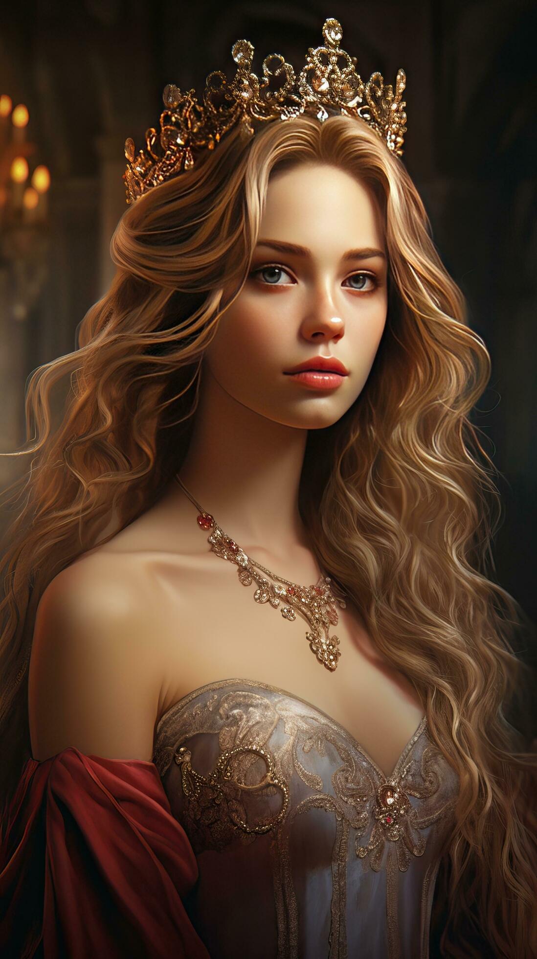 Beautiful princess with medieval dress. Generative AI 30711820 Stock Photo at Vecteezy