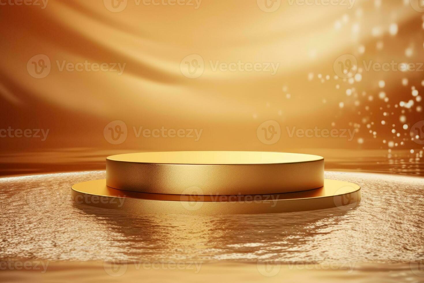 Ai Generative Photo of a podium on the beach for product presentation