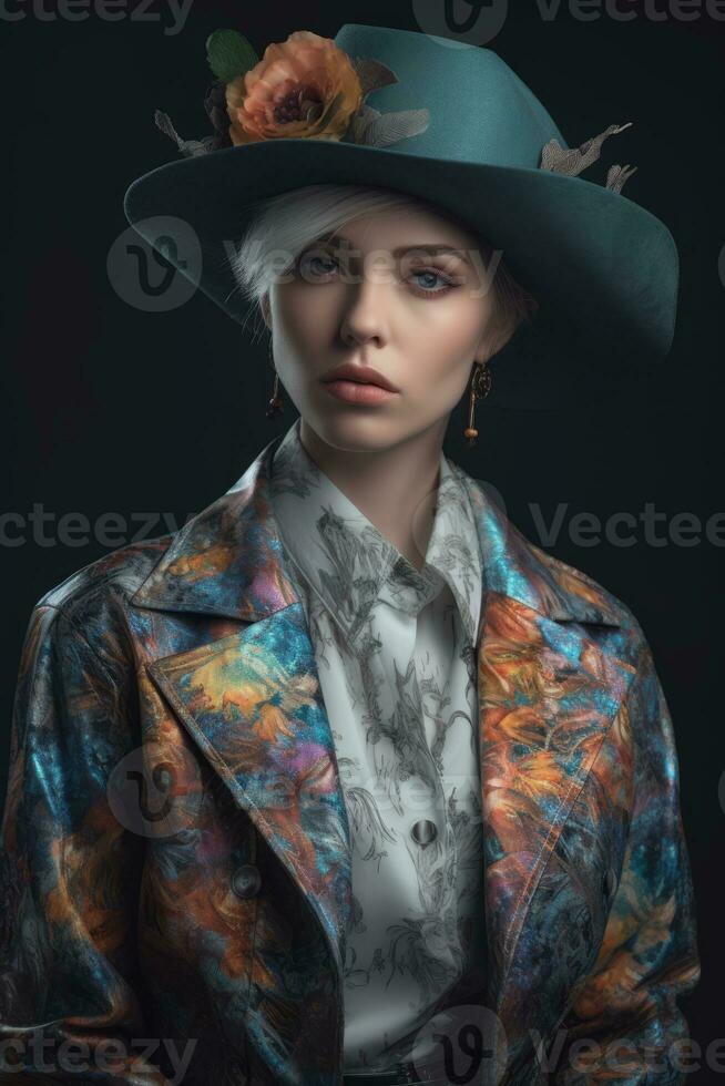 Ai Generative Photo portrait of a fashion women