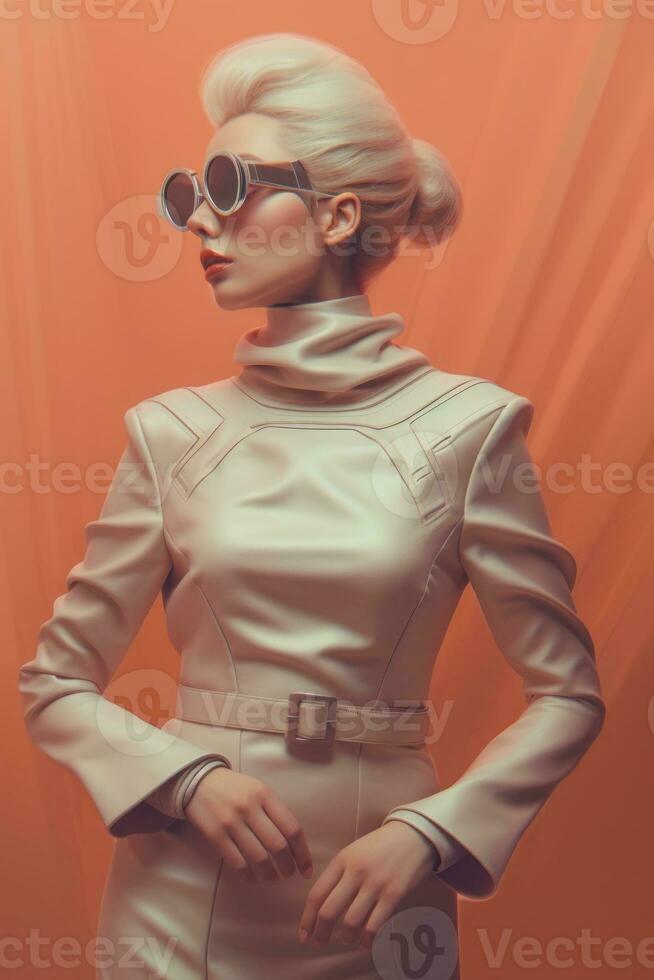 Ai Generative Photo portrait of a fashion women