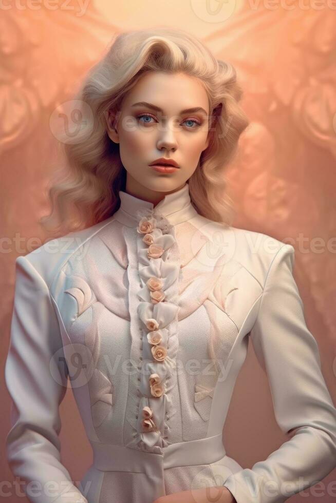 Ai Generative Photo portrait of a fashion women