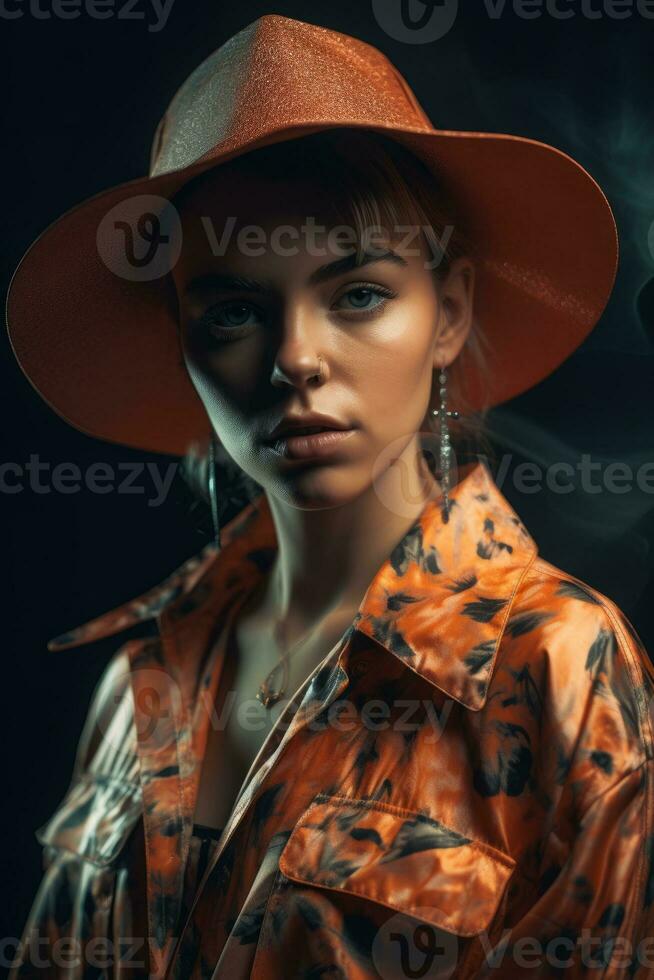 Ai Generative Photo portrait of a fashion women