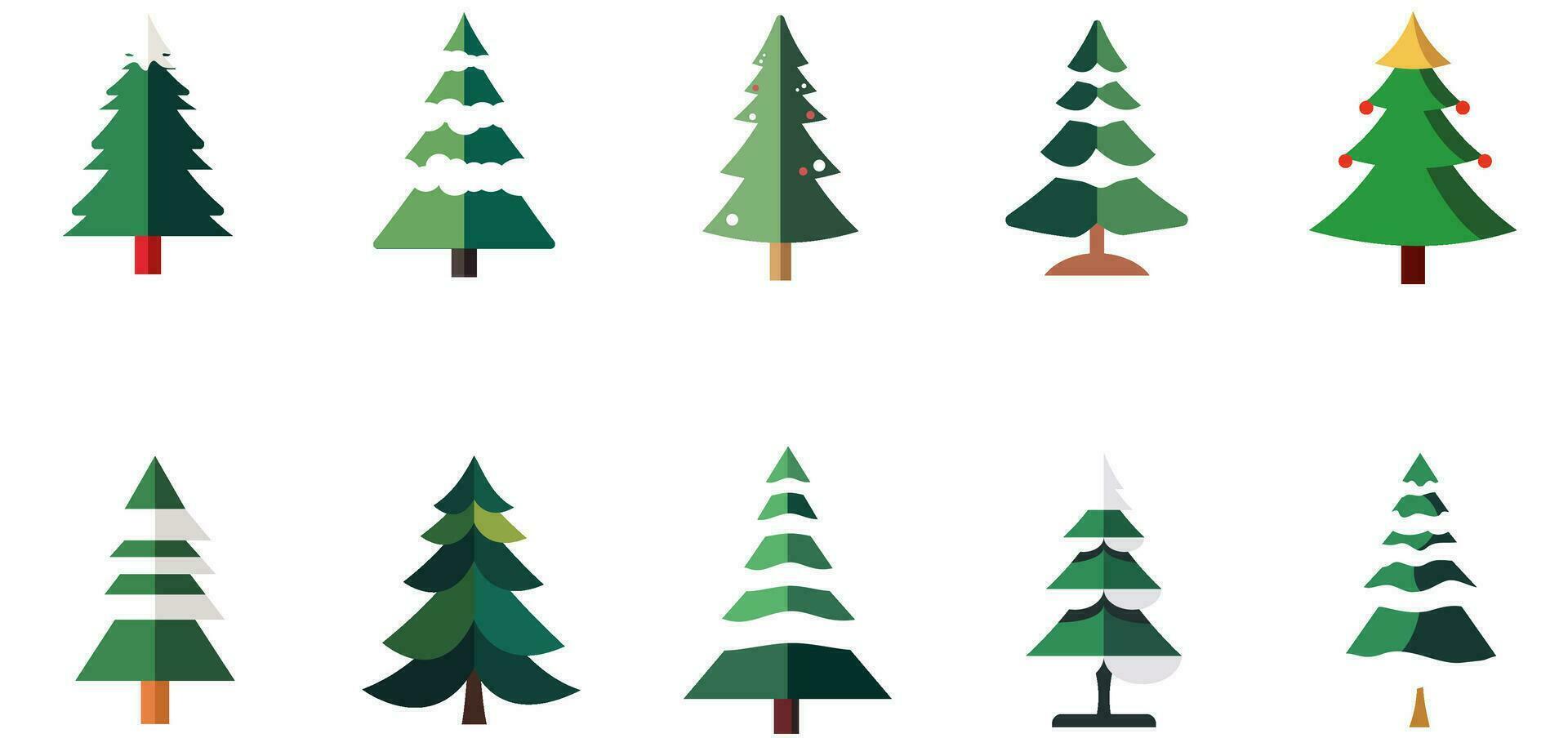Navidad árbol conjunto de decoraciones elemento para Navidad fiesta bandera, póster vector