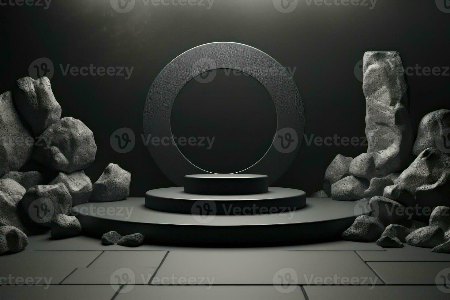 Ai Generative Photo of a podium in space for product presentation