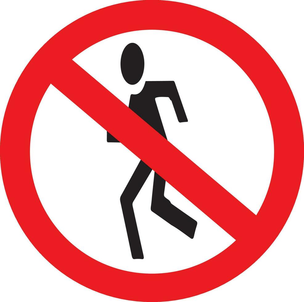 no running sign on white background vector