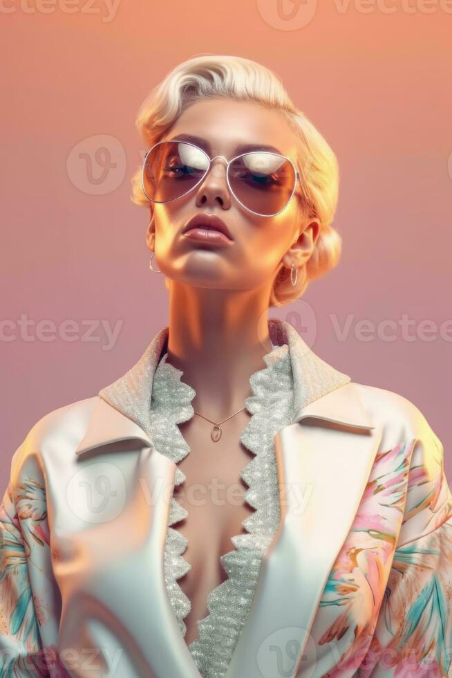 AI Generative Photo portrait of a fashion women