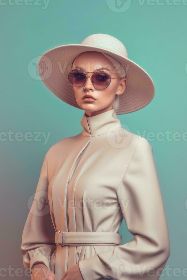Ai Generative Photo portrait of a fashion women