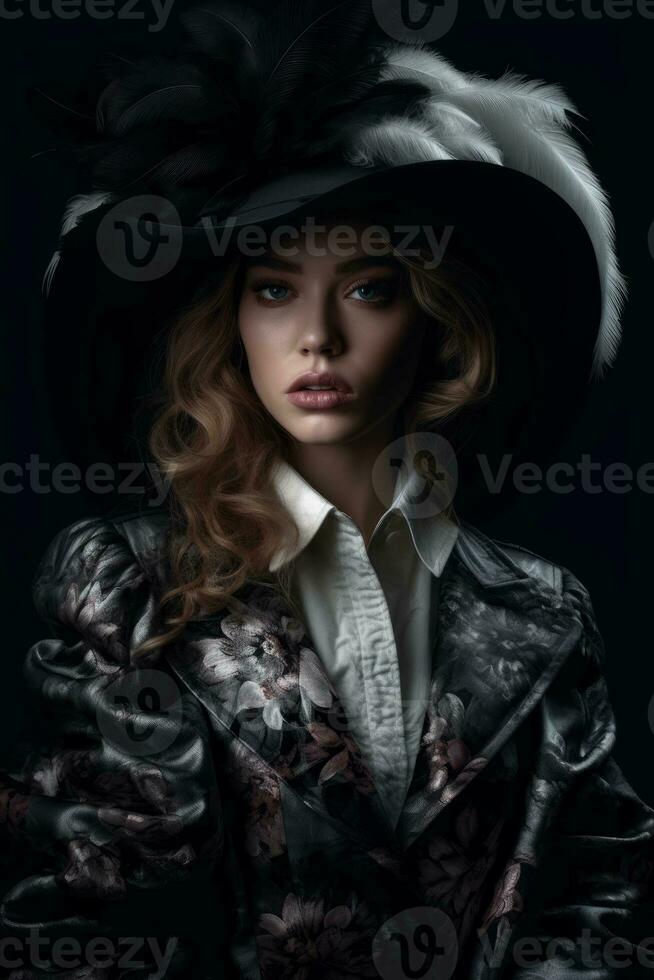 Ai Generative Photo portrait of a fashion women