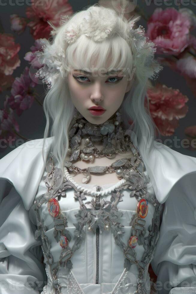 Ai Generative Photo portrait of a fashion women