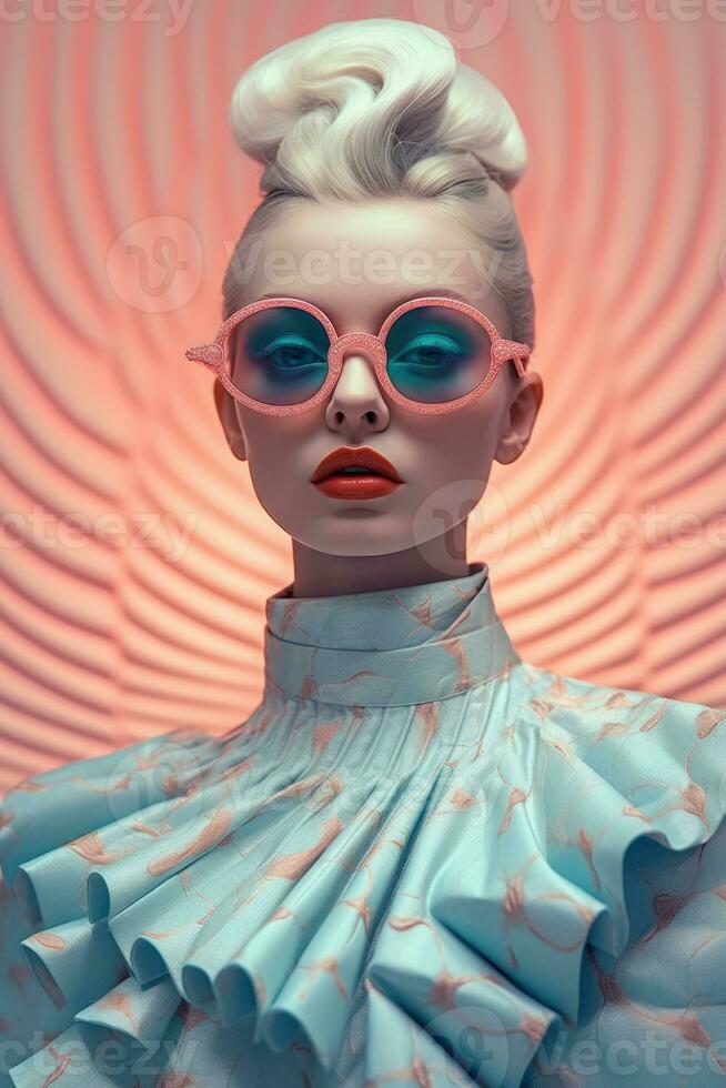 Ai Generative Photo portrait of a fashion women