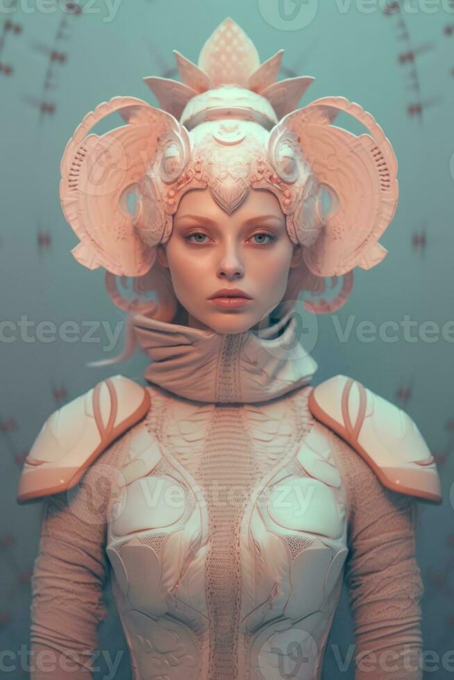 Ai Generative Photo portrait of a fashion women