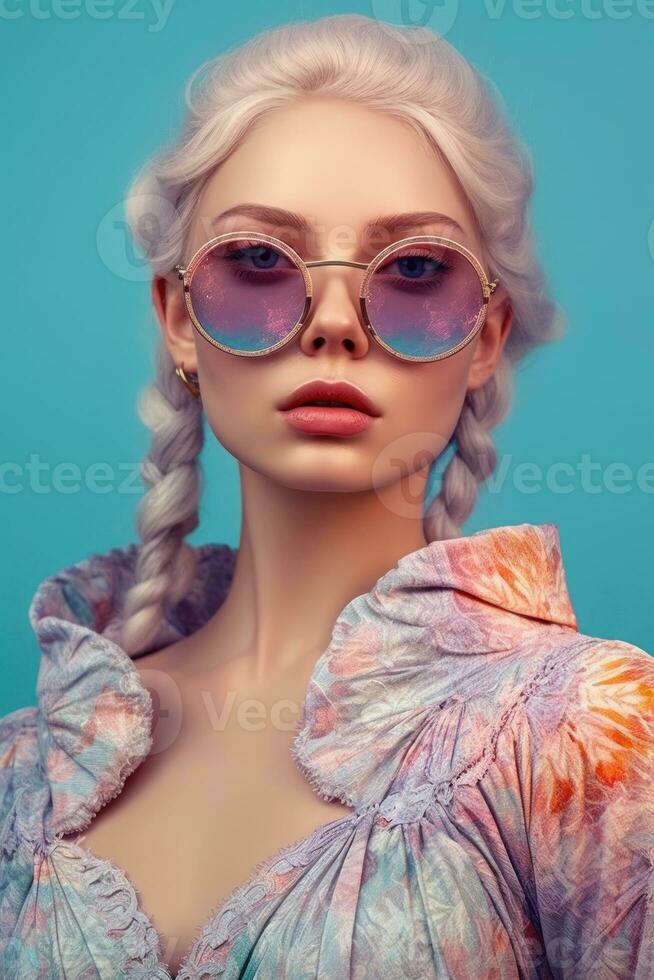 AI Generative Photo portrait of a fashion women