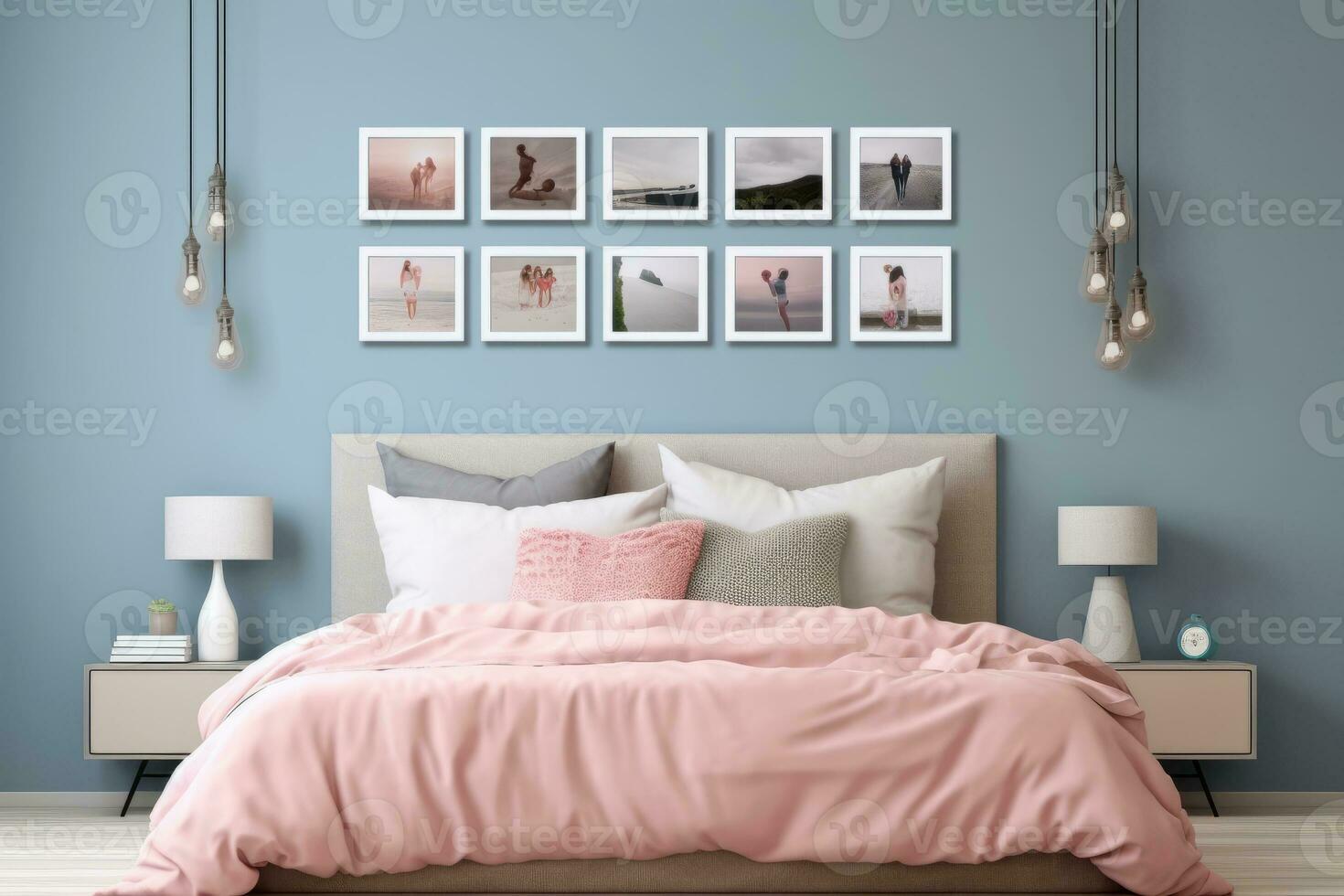 Ai Generative Photo of a elegant and modern bedroom