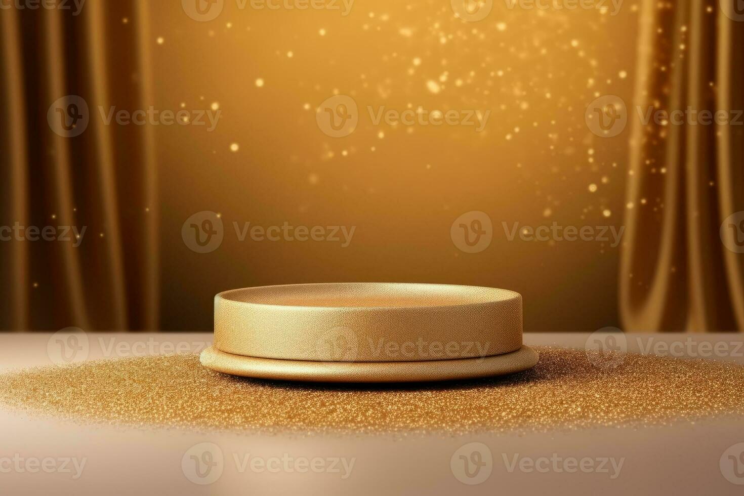 Ai Generative Photo of a podium on the beach for product presentation