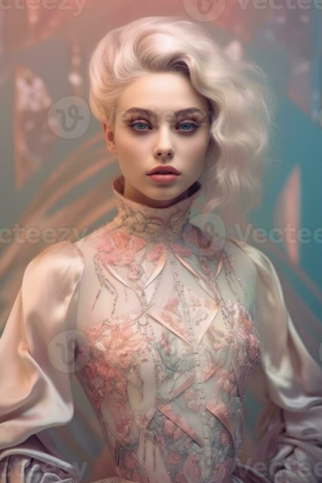 Ai Generative Photo portrait of a fashion women