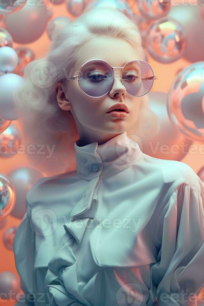 Ai Generative Photo portrait of a fashion women