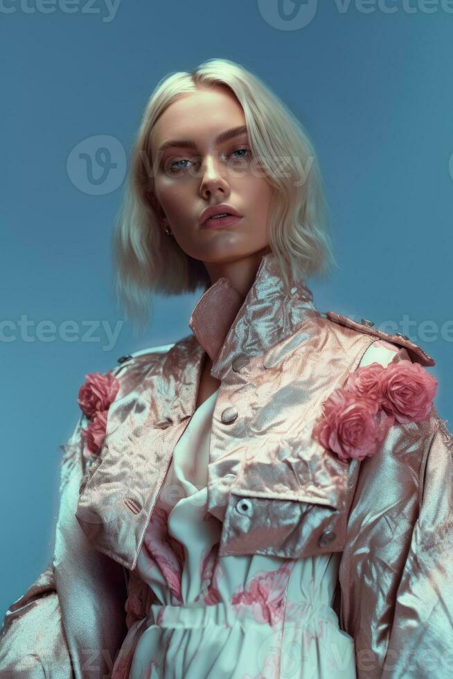 Ai Generative Photo portrait of a fashion women