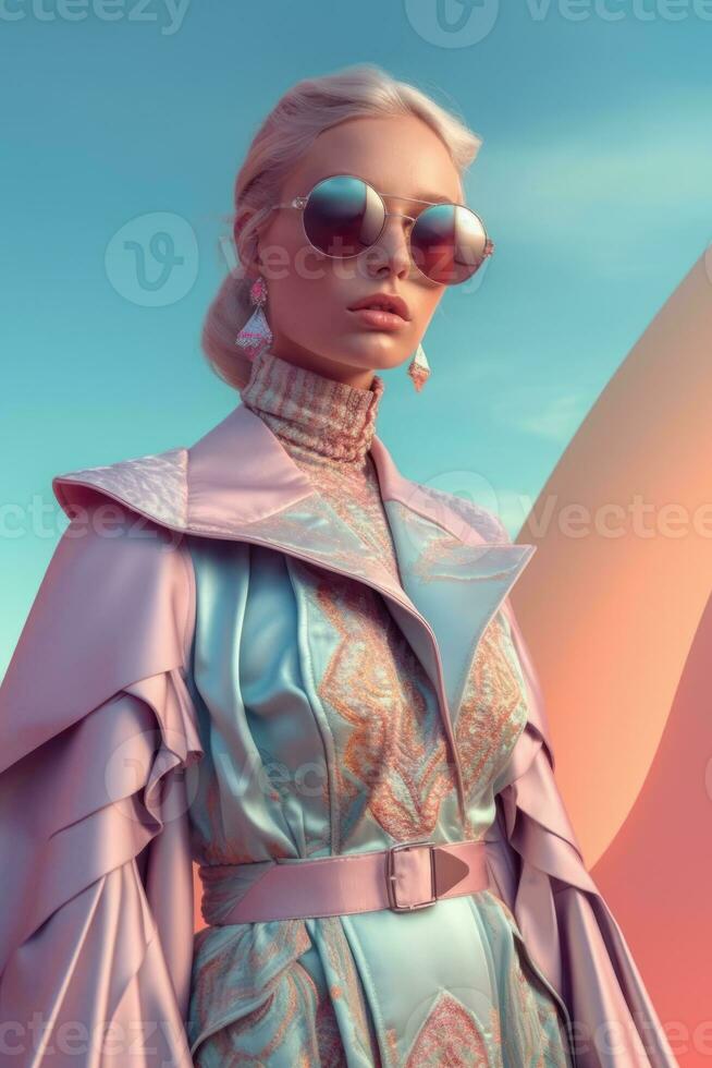 Ai Generative Photo portrait of a fashion women