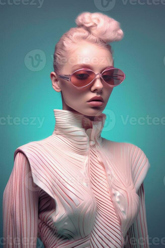 Ai Generative Photo portrait of a fashion women