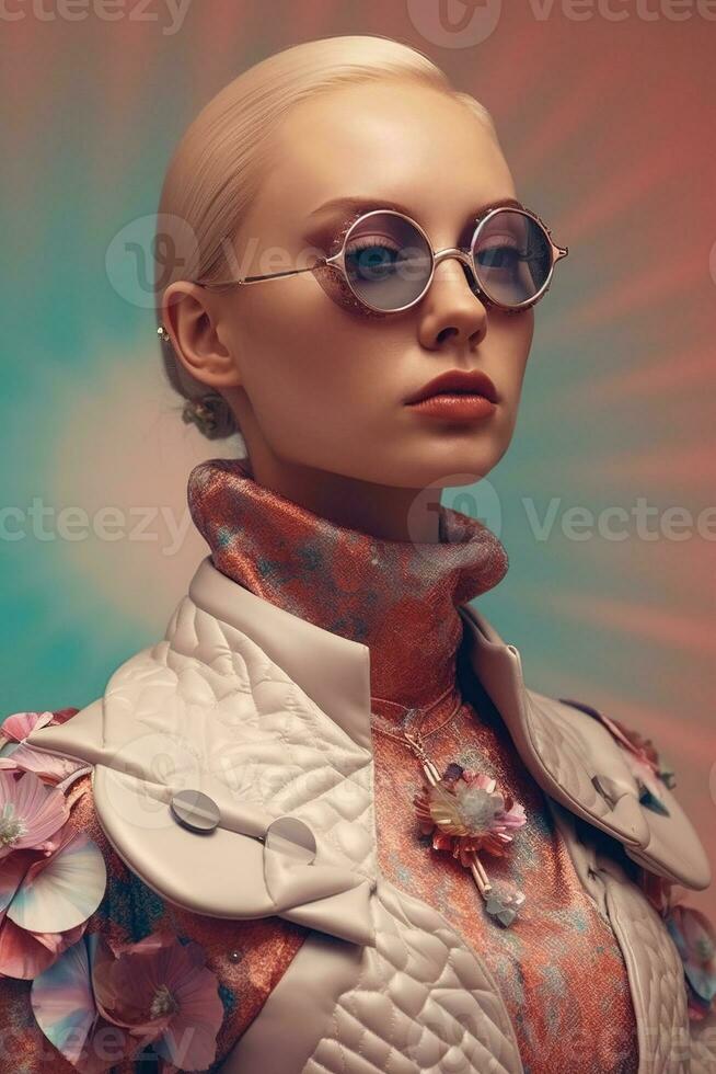 Ai Generative Photo portrait of a fashion women