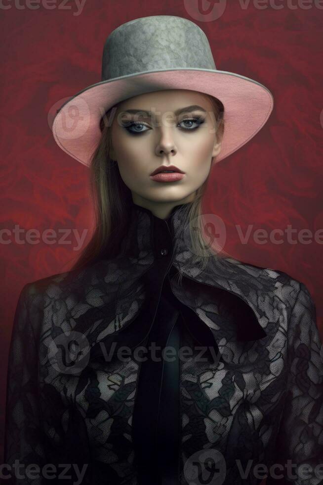 Ai Generative Photo portrait of a fashion women