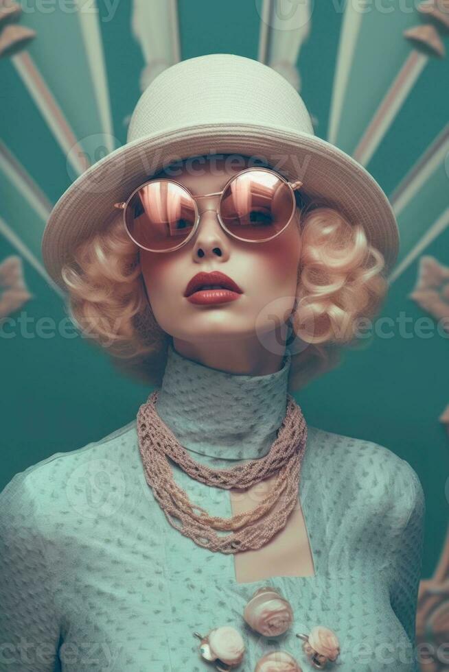 Ai Generative Photo portrait of a fashion women