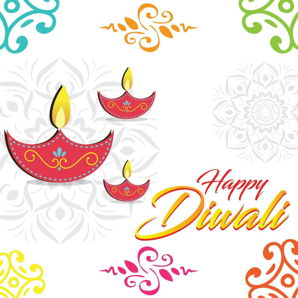 gratis vector degradado antecedentes para diwali celebracion