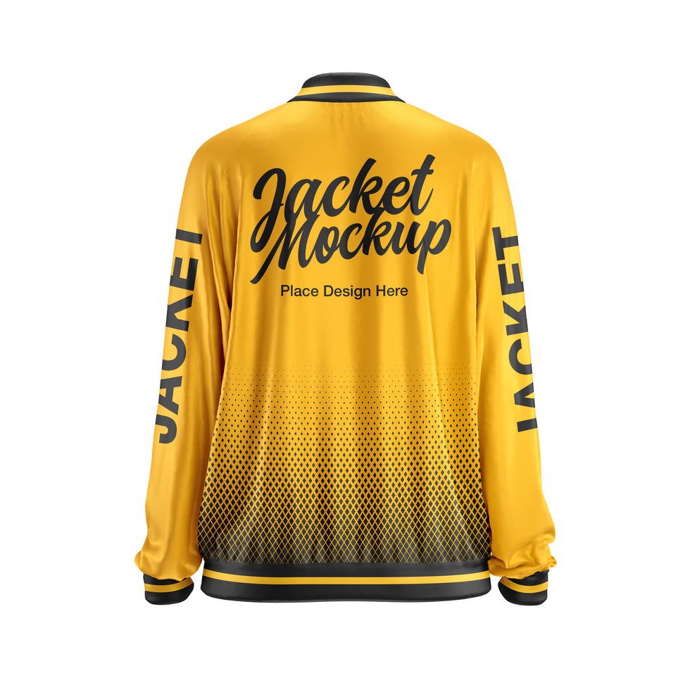 Bomber jacket mockup front view psd