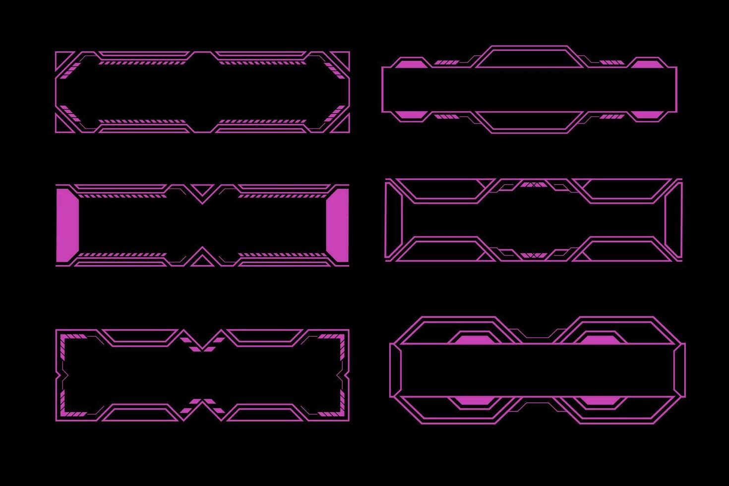 Futuristic sci fi interface element hud technology frame graphic vector design template
