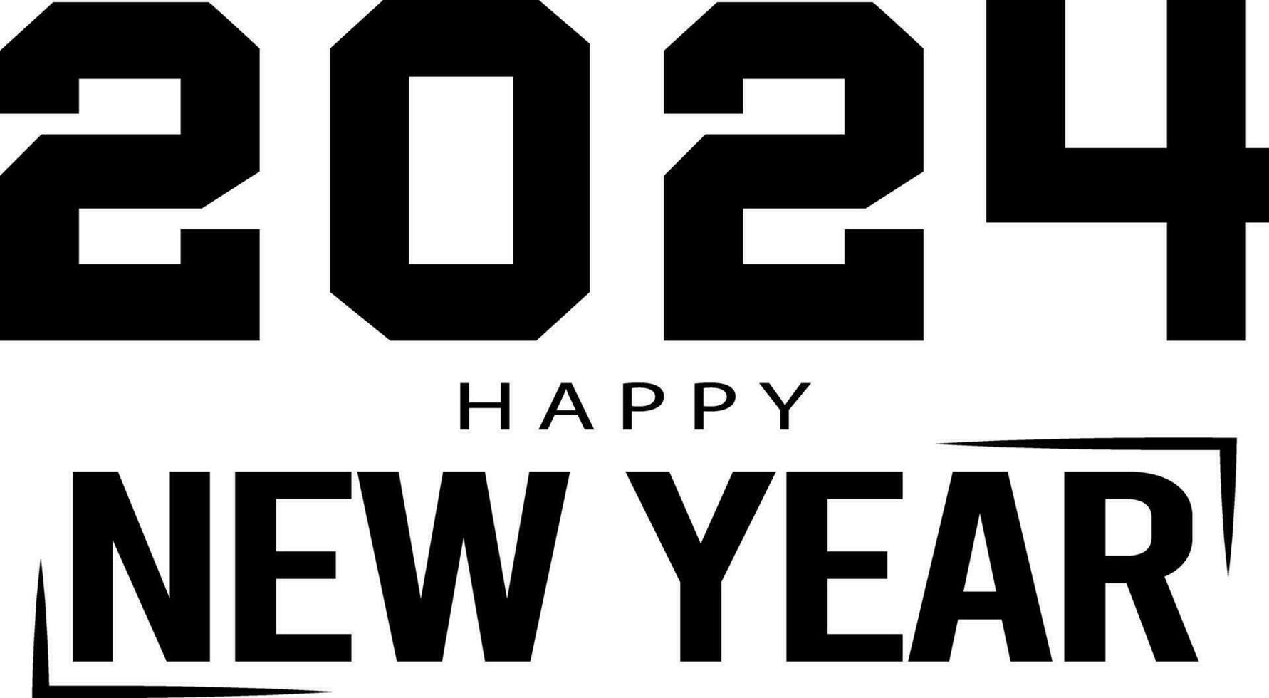 Happy new year 2024 design with numbers. happy new year 2024 vector design for poster, calendar, banner and more