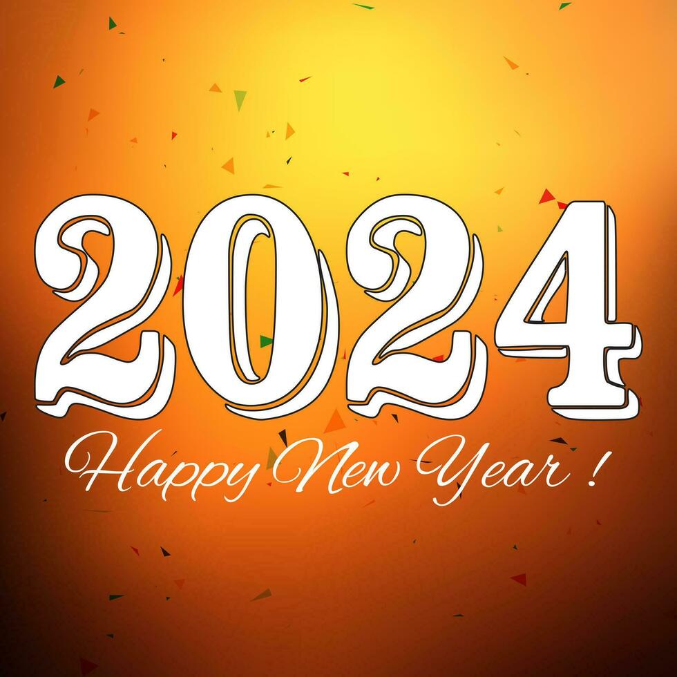 Happy new year 2024 design vector