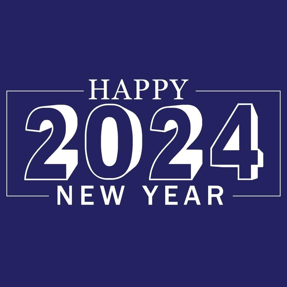 Happy new year 2024 design with numbers. happy new year 2024 vector design for poster, calendar, banner and more