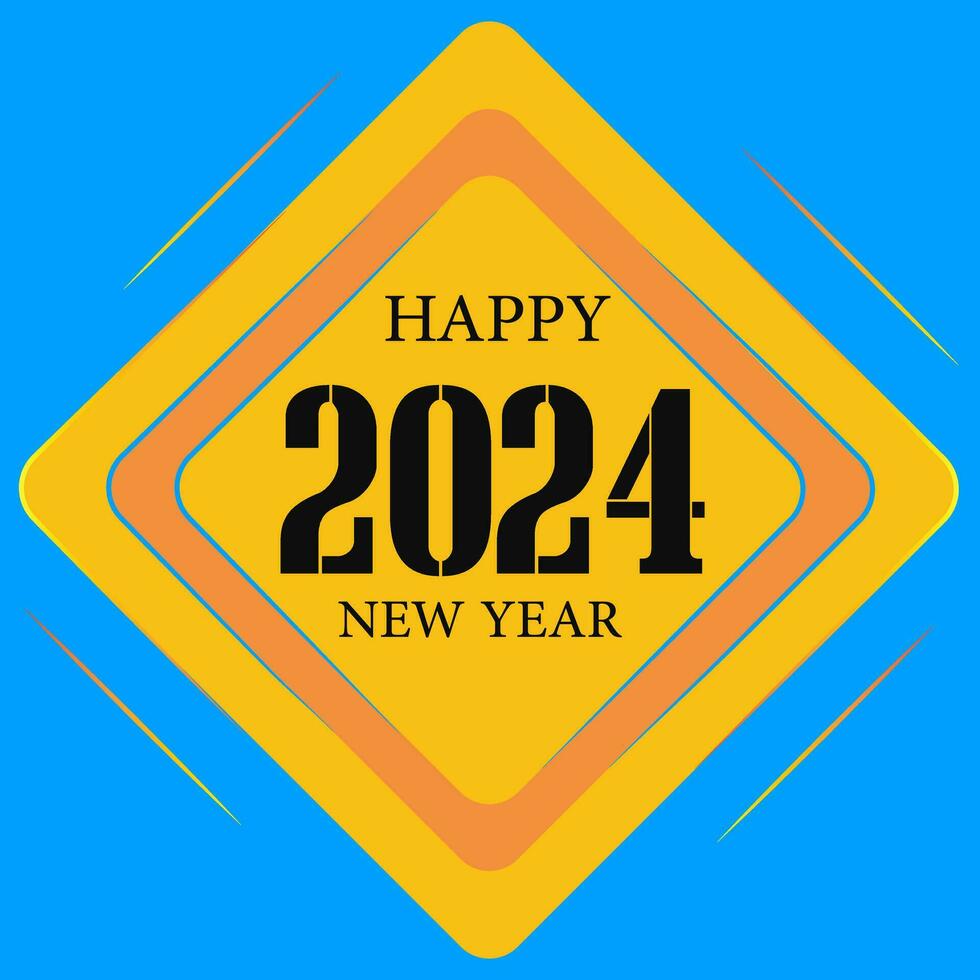 Happy new year 2024 design vector