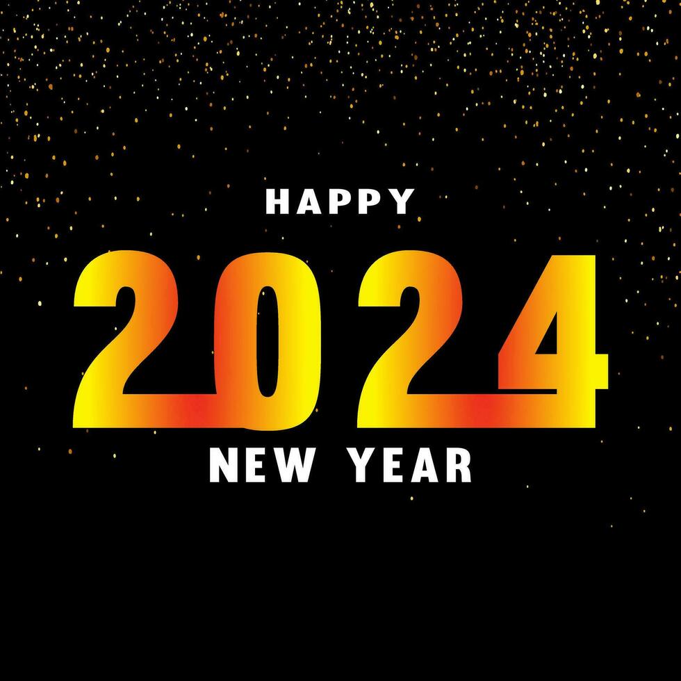 Happy new year 2024 design with numbers. happy new year 2024 vector design for poster, calendar, banner and more