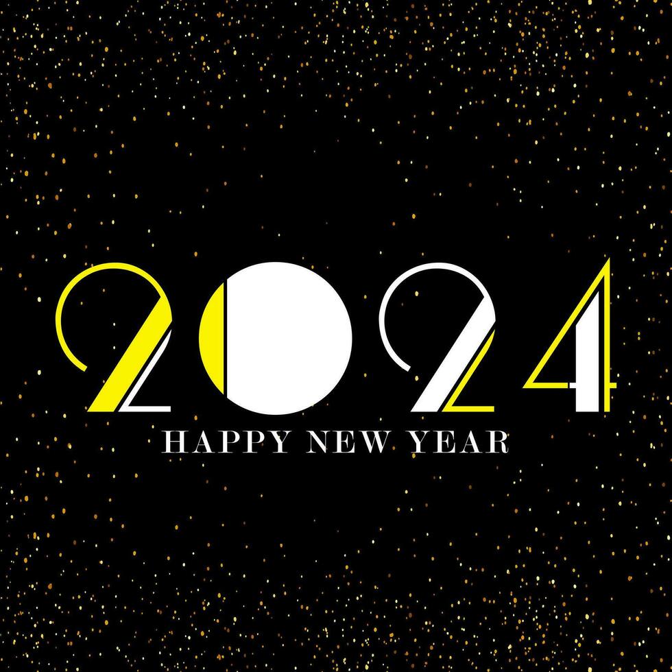 Happy new year 2024 design with numbers. happy new year 2024 vector design for poster, calendar, banner and more