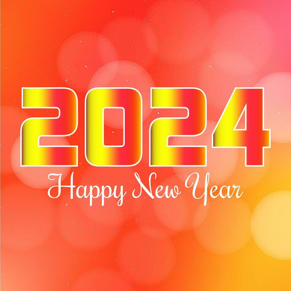Happy new year 2024 design vector